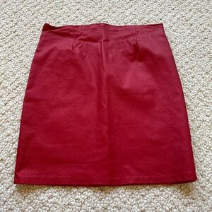 Windsor red pleather skirt